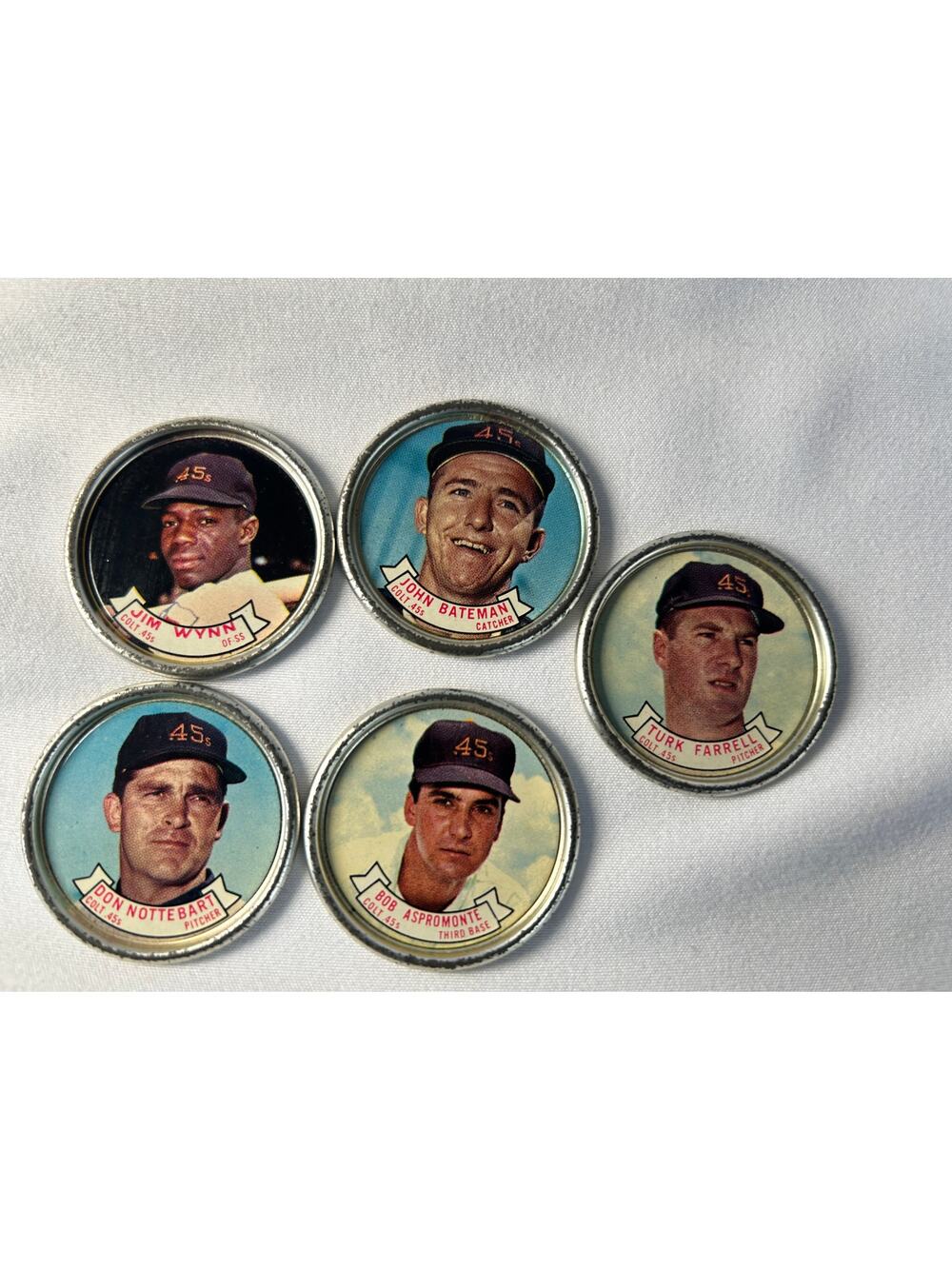 1964 Topps Baseball Coin Lot Colt 45s Jim Wynn J. Bateman Aspromonte  Nottebart